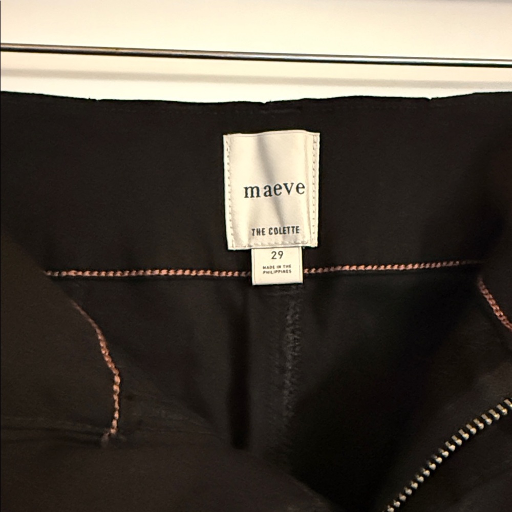 Maeve Black Pants The Colette Size 29 Full Length
